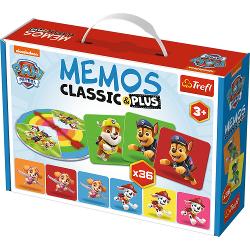 Memos Classic Pluseste prima versiune a jocului care dezvolta memoria copilului dumneavoastra Scopul jocului este de a aduna cat mai multe perechi Jocul de memorie a fost creat pentru cei mici Jocul include elemente mari frumos ilustrate din carton gros care se potrivesc cel mai bine Jocul antreneaza memoria si sustine dezvoltarea cognitiva a bebelusului Pachetul contine 36 de cartonase o tabla de joc cu sageata pentru tragerea la sorti instructiuni