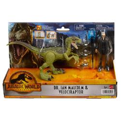 Pregateste-te pentru senzatii tari si aventura cu aceste pachete de oameni si dinozauri inspirate din Jurassic World Dominion Fiecare pachet include doua figurine de actiune — un personaj uman si un dinozaur precum si accesorii pentru a crea scena Ambele figuri prezinta articulatii mobile sculptura autentica si culori si texturi realiste pentru a relua interactiunile dintre dinozauri si oameni sau pentru a crea o afisare dramatica Aduceti Jurassic World Dominion acasa – si 