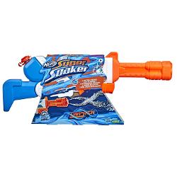 Lanseaza 2 jeturi de apa cu efect de rasucire din blasterul cu apa Nerf Super Soaker Twister Iesi in aer liber si da drumul distractiei cu acest blaster Super Soaker Cand pompezi manerul un cilindru din varful tevii se rasuceste pentru a crea un efect de spirala dubla de apa lansata catre adversari Adauga rasucire la salva de apa pe care o lansezi in bataliile cu acest blaster cu apa Twister Este usor de umplut si de folosit Deschide capacul umple rezervorul inchide capacul si 