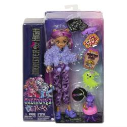 Sigur fiecare petrecere in pijama are rasfat si transformari dar puneti niste carti de vraji si lustruire cu gheare si acum este o seara cu adevarat infricosatoare Monster High™ introduce Creepover Party™ o colectie de personaje infioratoare cu accesorii tematice care inspira povestirea si jocul de moda ciudat Fiecare papusa Monster High™ vine cu un aspect proaspat elemente esentiale pentru pijama si animal de companie iubit Fiecare se vinde separat in functie de 