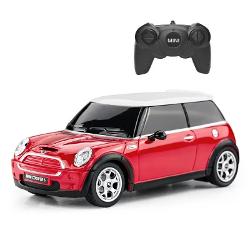 Copilul dumneavoastra se poate juca in voie cu masina cu telecomanda Mini Cooper scara 1 la 24 oferita de brandul international Rastar Nicio cursa nu este imposibil de castigat cu acesta masinuta replica oficiala cu licenta a modelului original construita cu mare atentie la detalii Masinuta are proportiile ideale pentru momente pline de distractie si amuzament avand dimensiunile in centimetri dupa cum urmeaza  178683Masinuta functioneaza pe frecventa de 24GAlimentarea se face 