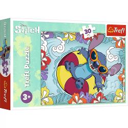 Puzzle Trefl cu 30 de piese Stitch In Vacanta 18305