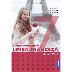 Manualul de Limba moderna 2 Franceza pentru clasa a VII-a este realizat in conformitate cu Programa scolara aprobata prin OM nr3393  28022017Manualul propune un parcurs bine structurat coerent si progresiv care urmareste formarea si dezvoltarea competentelor de comunicare in limba franceza prin• activitati diverse care ii antreneaza pe elevi in diferite situatii de comunicare uzuala;• exercitii de vocabular vizand 