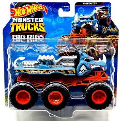 Fiecare camion turnat sub presiune surprinde cu stilul si personalitatea unui personaj sau a unei creaturi populare Monster Truck la scara 164 Porneste in aventuri cu camioanele Hot Wheels Monster Trucks Big Rigs Fiecare vehicul la scara 164 transmite personalitatea popularelor creaturi Monster Truck cu decalcomanii atragatoare pe care fanii le adora Copiii pot transporta vehicule suplimentare la scara 164 pe platforma sau cu carligul de remorcare de pe Big Rig Acest pachet contine 