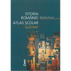 Atlas scolar ilustrat istoria Romaniei - Minodora Perovici  Pe fiecare pagina a atlasului exista o harta pe care sunt transpuse dupa criterii cronologice si referitoare la spatiu informatiile oferite de cercetarile recente in domeniu ceea ce da atlasului un plus de noutate si rigurozitate stiintificaSunt prezente in acelasi timp diverse surse istorice si anume imagini-document insotite lucru cu totul inedit pentru un 