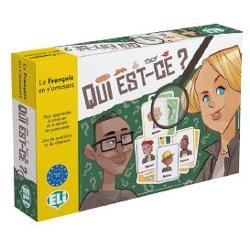 PrésentationQui est-ce  est un jeu de cartes très utile et amusant basé sur des questions et des réponses pour décrire et identifer des personnages appartenant à différents groupes dâge et ayant des caractéristiques physiques différentesObjectifs linguistiquesCe jeu stimule les joueurs à observer et à décrire certains détails et signes 