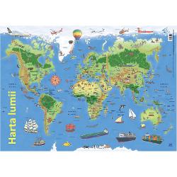 Harta Lumii - PlansaDimensiuni 70 x 50 cmGreutate 013 kg