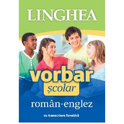 &536;colarilor vorb&259;re&539;i Editura Linghea le-a preg&259;tit un produs numai bun pentru dezvoltarea vocabularului în limba englez&259; Vorbarul român-englez v&259; înva&539;&259; cum s&259; folosi&539;i fiecare cuvânt în cât mai multe situa&539;ii f&259;r&259; s&259; fie nevoie de traduceri fixe ci doar de dorin&539;a de a v&259; exprima &537;i a comunica liber Transcrierea fonetic&259; v&259; ajut&259; s&259; 