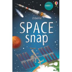 An out of this world card game guaranteed to keep young space enthusiasts amused There are 52 snap cards 13 matching sets of 4 with labelled pictures of planets asteroids the Hubble telescope a satellite a rocket and lots more The game can be played with fewer cards to make it easier for younger players to join in 