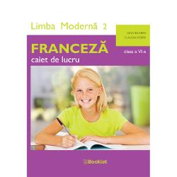 Limba modern&259; 2 – Francez&259; – caiet de lucru pentru clasa a VI-a – se adreseaz&259; elevilor &537;i profesorilor putând fi folosit atât pentru studiul individual cât &537;i pentru activitatea din clas&259; Eficient &537;i u&537;or de utilizat caietul vizeaz&259; îmbog&259;&539;irea vocabularului uzual aprofundarea no&539;iunilor de gramatic&259; dezvoltarea competen&539;elor de receptare exprimare &537;i redactare a 