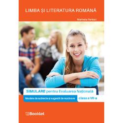 LIMBA &536;I LITERATURA ROMÂN&258; Simulare pentru Evaluarea Na&539;ional&259; clasa a VII-a vine în sprijinul elevilor care se preg&259;tesc pentru sus&539;inerea examenului de la finalizarea gimnaziuluiLucrarea con&539;ine• 20 de teste adaptate programei de clasa a VII-a realizate în conformitate cu noile modele de subiecte propuse de Ministerul Educa&539;iei;• 10 modele complete de rezolvare &537;i 10 modele par&539;iale de 