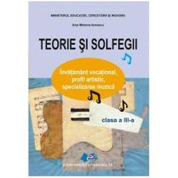 Seria de manuale „Teorie &351;i solfegii” este destinat&259; elevilor care studiaz&259; în înv&259;&355;&259;mântul voca&355;ional profilul artistic specializarea muzic&259; Autorii manualelor sunt personalit&259;&355;i binecunoscute ale muzicii române&351;ti &351;i speciali&351;ti în pedagogia muzicii Manualele sunt ap&259;rute sub egida Ministerului Educa&355;iei Cercet&259;rii &351;i Inov&259;rii în îngrijirea 