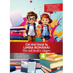 Cei mai buni la limba romana - Clasa a IV-a - Mai mult decat o culegereCulegerea• este realizata in conformitate cu programa scolara• are o abordare practic-aplicativa• sustine o pozitionare realista in urcusul spre performanta• aduce in prim plan personaje amuzante care ghideaza copiii in camerele magice ale Cetatii Cunoasterii 10 cheite magice cate una pentru fiecare incapere unitate de invatare