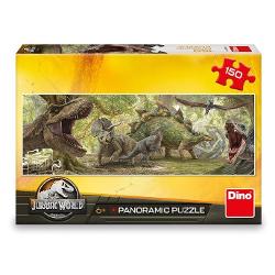 Alegerea unui dinozaur preferat poate fi foarte dificila Pentru a va usura alegerea va oferim un puzzle panoramic cu 150 de piese care include mai multe tipuri de dinozauri din Jurassic WorldCaracteristici- T-rex stegosaurus triceratops si alte creaturi disparute vor aparea adaugand piesa cu piesa pentru a forma imaginea finala Formatul panoramic al puzzle-ului il face perfect pentru decorare dupa ce imaginea finita o fixati prin lipire- Puzzle-ul are 150 