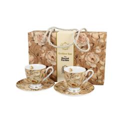 Set cu 2 cesti din portelan Trandafiri englezesti crem 90 ml 5948018