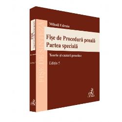 Cu o structur&259; elaborat&259; schematic&259; &537;i cursiv&259; Fi&537;ele de Procedur&259; penal&259; Partea special&259; con&539;in comentarii u&537;or de asimilat ale institu&539;iilor de Procedur&259; penal&259; Partea special&259; construite într-o manier&259; logic&259; organizat&259; &537;i totodat&259; aplicativ&259; Fiecare institu&539;ie prezentat&259; este tratat&259; dintr-o dubl&259; 