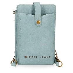 Geanta de telefon pentru femei Pepe Jeans Diane albastruCuloare albastruDimensiune 95x165 cmMaterial piele ecologicaCompartiment special pentru bacnote carduri monede telefonMultiple compartimentelungimea baretei este de aproximativ 75 cmInchidere cu fermoar  capsaSistem protectie card RFID sloturi card portmoneuGeanta poate fi transportata pe umar cu ajutorul bareteiStil casual si de zi cu 