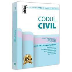 Editia a 22-a revizuita a lucrarii Codul civil septembrie 2024 ingrijita de prof univ dr Dan Lupascu si tiparita pe hartie alba de calitate superioara include ultimele modificari aduse prin Legea nr 1162024; Legea nr 1222024; DCC din 9 iulie 2024Sub articolele Codului se regasesc 