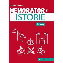 Memoratorul de istorie pentru preg&259;tirea examenului de bacalaureat trateaz&259; toate con&539;inuturile propuse de programa de examen pentru disciplina Istorie într-o form&259; esen&539;ializat&259;Temele sunt abordate în ordinea propus&259; de program&259; – Popoare &537;i spa&539;ii istorice Oamenii societatea &537;i lumea ideilor Statul &537;i politica Rela&539;iile interna&539;ionale - un motiv în plus pentru care 