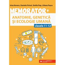 Memoratorul de anatomie genetic&259; &537;i ecologie uman&259; pentru clasele a XI-a &537;i a XII-a se adreseaz&259; elevilor din ciclul superior de liceu &537;i în special celor care se preg&259;tesc din materia de anatomie genetic&259; &537;i ecologie uman&259; pentru sus&539;inerea probei Ed a examenului de bacalaureatVolumul este bogat în informa&539;ie bine sistematizat &537;i include ilustra&539;ii care înso&539;esc explica&539;iile 