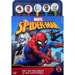 Marvel Spider-Man Set de colorat si de activitatiDistreaza-te ore intregi colorand si desenand fascinanta lume Marvel Urmeaza instructiunile ca sa rezolvi activitatile din carte apoi foloseste creioanele colorate pentru a da viata personajelor tale preferate din lumea Marvel Spider-Man Setul contine• 5 radiere• 5 