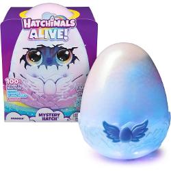 Hatchimals Alive Mystery Hatch au nevoie de dragostea ta pentru a ecloza Dispunand de o experienta captivanta de eclozare cu ceata lumini si peste 100 de sunete si reactii acesti Hatchimals sunt necesare pentru fani Pe cine vei ecloza Este o surpriza În fiecare ou Mystery Hatch Hatchimals se afla 1 din 2 personaje Iubeste-ti propriul Hatchimal la viata cu Hatchimals Alive Mystery Hatch Îmbratiseaza atinge ridica si balanseaza oul pentru a-ti incuraja personajul sa 