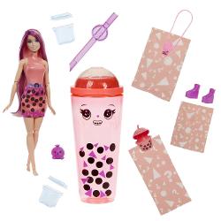 Cu 8 surprize intr-un singur pachet papusile Barbie Pop Reveal din seria Bubble Tea ofera o experienta senzoriala de unboxing cu distractie pe tema ceaiului cu bule Desurubati capacul cu Slime si folositi paiul pentru a strapunge filmul pentru a descoperi distractia squishy Deschideti pachetul decojind filmul de pe ceasca pentru a dezvalui o papusa Barbie cu un parfum cu tematica de ceai cu bule cum ar fi Taro Milk Berry Bliss Green Tea sau Mango Mochi ce papusa veti dezvalui Gasiti 