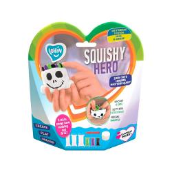 Cu ajutorul setului original Squishy TM Lovin  copilul isi poate modela singur prietenul de joaca Setul contine forma din burete plastilina usor de modelat instructiuni si o surpriza placutaDup&259; uscare complet&259; jucaria poate fi stransa in maini si imediat isi recapata forma initialaCreat pentru dezvoltarea abilit&259;&539;ilor motorii fine si abilit&259;tilor creative ale copilului setul Squishy TM Lovin este cu adevarat unul educativ Se 