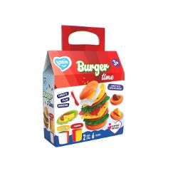 Daca puiul tau vrea sa incerce ceva nou &537;i interesant atunci setul de modeling Lovin’Do este cel mai bun pentru elSetul contine 2 cuti de plastilina multicolora cu greutate totala de 200 gr - 3 forma din plastic pentru burger forma pentru oua prajite un cutit si o farfuriuta dar si o surpizaPlastilina folosita este certificata UE pentru continutul sau ecologic Este fabricata din ingrediente naturale drojdie faina si colorata 