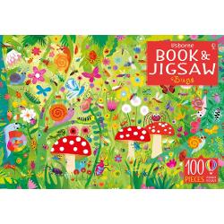 A brilliantly colourful 100-piece jigsaw showing a busy bug-filled scene plus a 24-page picture puzzle book presented together in a sturdy box The jigsaw measures 59 x 40cm and both the jigsaw and book illustrated by Gareth Lucas are full of insects to spot Can you find an ant in a deckchair a butterfly blowing a trumpet a dragonfly riding a broom and lots more The puzzle book is a condensed version of the hardback book Look and Find Bugs 