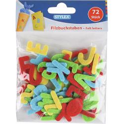 Set 72 litere din fetru 46458Litere din fetru colorat-72 bucati inaltime litera 25 cm