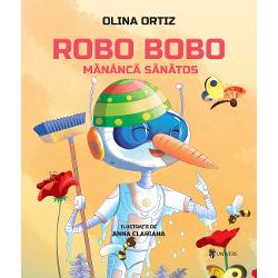 Robo Bobo robo&539;elul lui Toma are un defect din fabrica&539;ie îi place numai ciocolataMicul Toma trebuie s&259;-l înve&539;e s&259; m&259;nânce &537;i legumeDovleac Nuu e foarte periculosSpanac Daa dar nu cu furculi&539;aBroccoli Dar Robo Bobo vrea s&259; salveze p&259;durilep 