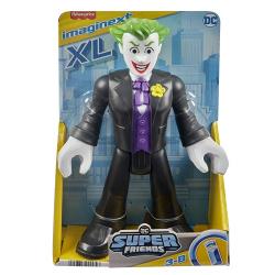 Tinerii fani ai lui Batman isi pot duce luptele DC Super Hero versus DC Super-Villain la culmi epice cu aceasta figurina imaginext® DC Super Friends The Joker XL de la Fisher-Price® Avand o inaltime de 25cm si avand gatul umerii picioarele si incheieturile complet mobile aceasta jucarie The Joker foarte mare le permite copiilor sa isi joace propriile aventuri pretinse rautacioase in Gotham City si nu numai Silueta foarte mare Imaginext® care prezinta iconicul DC 