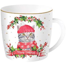 Cana de portelan in cutie metalica Christmas Cats 350 ml Easy Life R0119xcatAtentie Pret per bucata Acest model este disponibil in 4 modele diferite Va rugam sa precizati modelul dorit printr-un comentariu la plasarea comenzii