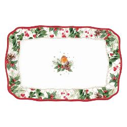 Platou de portelan Christmas Berries 35x23 cm Easy Life R1483chbe