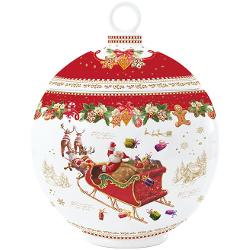 Borcan de biscuiti din portelan Christmas Memories 15 cm Easy Life R1238chme