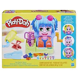 Copiii isi pot exprima stilul unic cu acest set de joaca salon de coafura Play-Doh Încarca pasta modelatoare Play-Doh si incepe sa cresti si sa realizezi coafuri trasnite cu parul Play-Doh Acest set Play-Doh include multe accesorii Play-Doh distractive precum un uscator de par care creeaza bucle forma de creasta accesoriul de incretit si 2 placi diferite pentru a face diferite texturi de par si cu 340 g de pasta modelatoare Play-Doh inclusiv cele 3 cutii cu cate 2 culori copiii 