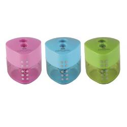 Ascutitoare dubla plastic Grip Pastel cu forma ergonomica extindere a conceptului Grip 3 culori pastel foarte atractive Container pentru reziduuri