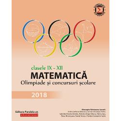 Culegerea de fata contine majoritatea problemelor date la concursurile de matematica din Romania la clasele a IX-a a X-a a XI-a si a XII-a in anul scolar 2017-2018 Enunturile si solutiile au fost redactate cu grija de unii dintre cei mai profesionisti si pasionati profesori din tara care de-a lungul anilor au cizelat competentele matematice ale multor intelectuali cu care azi ne mandrimCulegerea poate fi considerata 