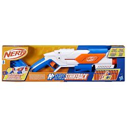 Marca Nerf iti imbunatateste jocul cu sageti de inalta performanta Nerf N Series si sageti Nerf N1 Ai abilitatile ca un luptator Nerf acum ai blasterul si sagetile pentru a castiga un avantaj superior in jocul in interior si in aer liber De la creatorii sagetii cu spuma marca Nerf dezlantuie urmatoarea evolutie in sablare cu sageti cu spuma cu sagetile Nerf N Series N1 oferind PRECIZItIE VITEZa si DISTANta EXTREME Blasterul de sageti Nerf N Series Strikeback ofera o actiune puternica de 