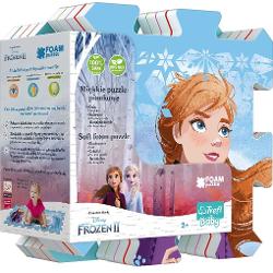 Puzzle de podea Frozen cu piese mari din spuma conceput special pentru cei mici Culorile vibrante si formele prietenoase incurajeaza copiii sa se joace Puzzel-ul contine 8 parti mari moi colorate usor de spalat si pot fi folosite pentru a construi forme 3D de ex Cub sau cutie Poate fi folosit si ca covor de joaca Puzzle-ul din spuma dezvolta imaginatia copiilor si ii ajuta pe copii sa invete culorile si formele Sunt fabricate dintr-un material netoxic fara BPA  Dimensiunea 