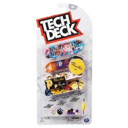 Tech Deck iti aduce experienta reala cu fingerboard-uri autentice de 96 mm de la companiile de skateboard-uri reale Fiecare prezinta un desen legal de la cele mai mari companii de skateboard-uri din lume inclusiv Blind Baker Primitive Element Finesse Santa Cruz Plan B Sk8mafia si Toy Machine Acest set de 4 include elemente grafice autentice pe care le poti combina asa cum iti doresti Recreeaza-ti traseele preferate si imbogateste-ti trucurile urmarind sfaturile pentru trucuri online 