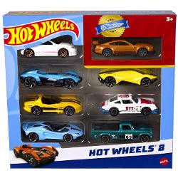 Hot Wheels a provocat limitele inca din 1968 creand cu pasiune cele mai tari si nebune masini de jucarie si piste pentru distractie non-stop Aceste pachete de 8 masini pregatite pentru curse contin vehicule foarte detaliate alese din gama principala si de varietate si includ cate un Hot Wheel exclusiv in fiecare pachet Fiecare pachet se vinde separat Vehiculele culorile si decoratiunile pot varia