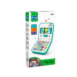 Telefonul pliant si glisabil pentru copiii este perfect pentru copiii de peste 12 luni fiind conceput sa stimuleze abilitatile de comunicare dezvoltarea emotionala si constiinta de sine printr-o experienta de joaca captivanta si educativa Acest telefon interactiv este perfect pentru dezvoltarea timpurie a limbajului avand peste 40 de melodii fraze si sunete care ajuta copiii sa invete si sa recunoasca numere emotii sunete de animale si instrumente muzicale Telefonul include mai mult de 