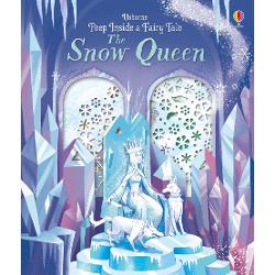 Peep through the pages of this classic story to follow Gerda on her magical journey to rescue her friend Kay from the evil Snow Queen With delicate cutaway pages showing snowflakes and starry skies holes to peep through and stunning illustrations by George Ermos this is a beautiful way to introduce little children to the classic fairy tale