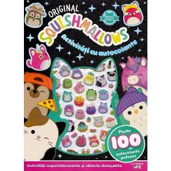 Original Squishmallows Activitati cu autocolante Peste 100 de autocolante pufoase