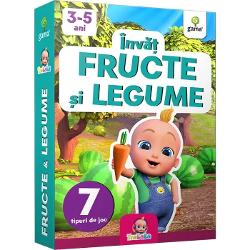 Personajele TraLaLa canalul num&259;rul 1 de YouTube din România te ajut&259; s&259; &537;tii totul despre fructe &537;i legume Sorteaz&259;-le dup&259; anotimp dup&259; culoare sau dup&259; locul unde cresc ghice&537;te-le joac&259;-te &537;i distreaz&259;-te înv&259;&539;ându-le al&259;turi de Johny &537;i prietenii lui• 23 de carduri cu legume &537;i zarzavaturi• 29 de carduri cu fructe• 2 carduri cu locul unde 