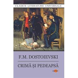 Crima si pedeapsa-FMDostoievskiRomanul Crima si pedeapsa a consacrat gloria literara a lui Dostoievski fiind publicat initial in revista Russki Vestnik in 1866 Primit cu interes de contemporani si tradus in intreaga Europa a secolului al XIX-lea romanul Crima si pedeapsa a reprezentat si o prima formulare literara a conceptiei filosofice dostoievskieneCrima si pedeapsa este primul roman social-filosofic al lui Dostoievski care trateaza psihologia crimei una din 