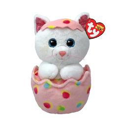 Jucarie de plus TY Beanie Boos - Giggles pisicuta in ou 15 cm TY37369