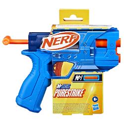 Marca Nerf iti imbunatateste jocul cu sageti de inalta performanta Nerf N Series si sageti Nerf N1 Ai abilitatile ca un luptator Nerf acum ai blasterul si sagetile pentru a obtine un avantaj superior in jocul in interior si in aer liber De la creatorii sagetii cu spuma marca Nerf dezlantuie urmatoarea evolutie in sablare cu sageti cu spuma cu sageti Nerf N1 oferind PRECIZItIE VITEZa si DISTANta EXTREME Blasterul de sageti Nerf N Series Purestrike are un design usor de utilizat si o 